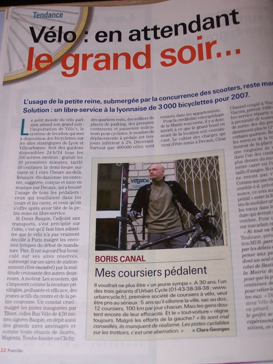 Paris Obs (Supplément Paris du Nouvel Obs) mai 2006